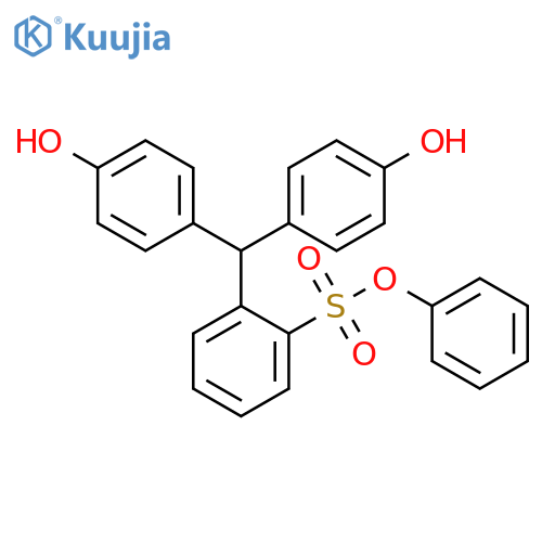 Benzenesulfonic acid,2-[bis(4-hydroxyphenyl)methyl]-, phenyl ester structure