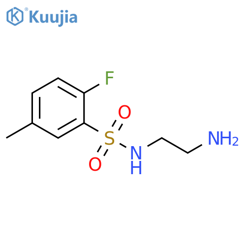 N-(2-aminoethyl)-2-fluoro-5-methylbenzene-1-sulfonamide structure