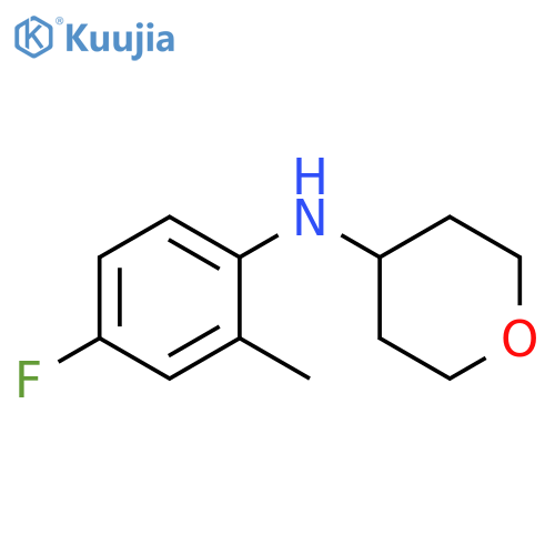 N-(4-fluoro-2-methylphenyl)oxan-4-amine structure