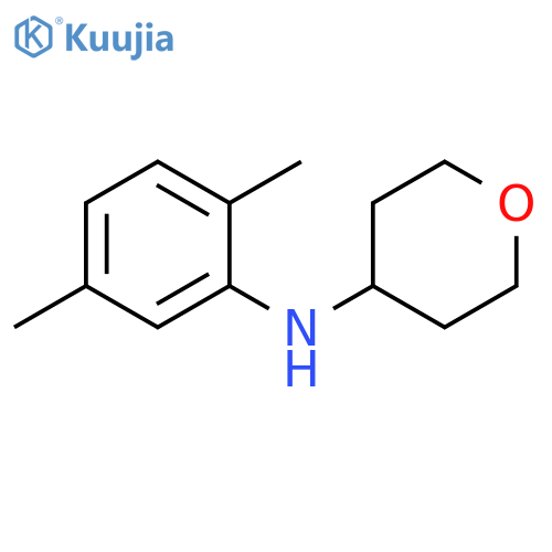 N-(2,5-dimethylphenyl)oxan-4-amine structure