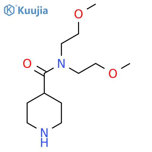 N,N-Bis(2-methoxyethyl)piperidine-4-carboxamide structure