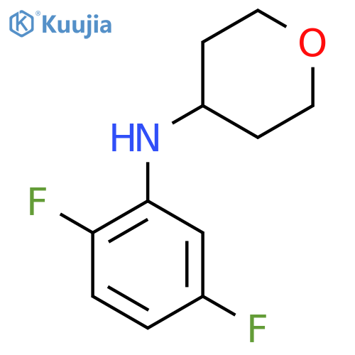N-(2,5-difluorophenyl)oxan-4-amine structure