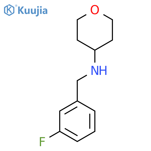 N-[(3-Fluorophenyl)methyl]oxan-4-amine structure