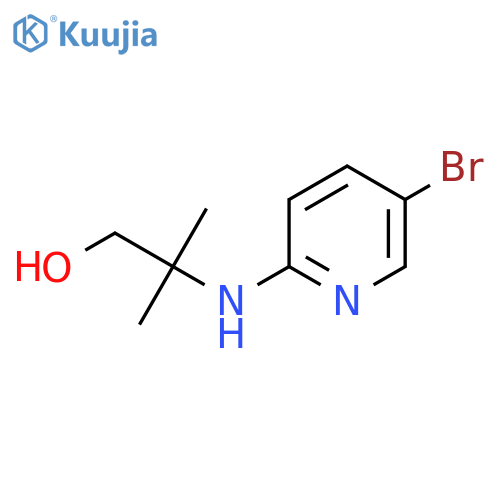2-(5-Bromopyridin-2-yl)amino-2-methylpropan-1-ol structure
