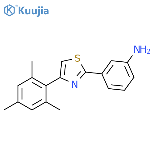 3-[4-(2,4,6-Trimethyl-phenyl)-thiazol-2-yl]-phenylamine structure