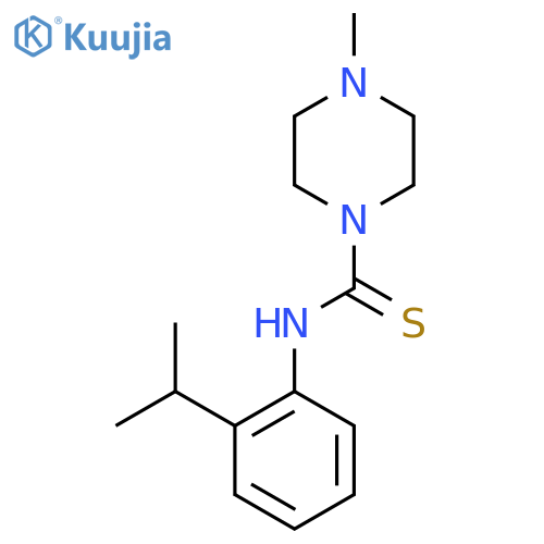 4-Methyl-N-[2-(propan-2-yl)phenyl]piperazine-1-carbothioamide structure