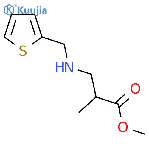 Methyl 2-methyl-3-[(thiophen-2-ylmethyl)amino]propanoate structure