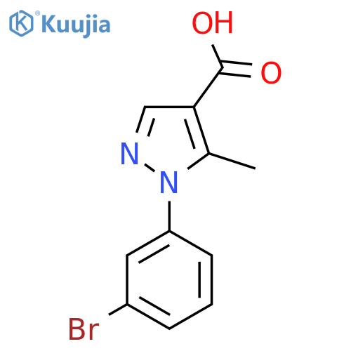 1-(3-bromophenyl)-5-methyl-1H-pyrazole-4-carboxylic acid structure