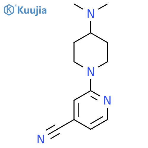 2-[4-(dimethylamino)piperidin-1-yl]pyridine-4-carbonitrile structure