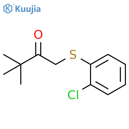 2-Butanone, 1-[(2-chlorophenyl)thio]-3,3-dimethyl- structure