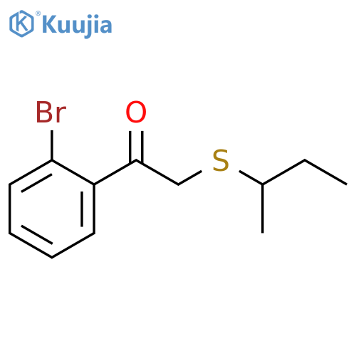 Ethanone, 1-(2-bromophenyl)-2-[(1-methylpropyl)thio]- structure