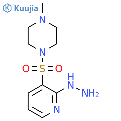 [3-(4-methylpiperazin-1-yl)sulfonyl-2-pyridyl]hydrazine structure