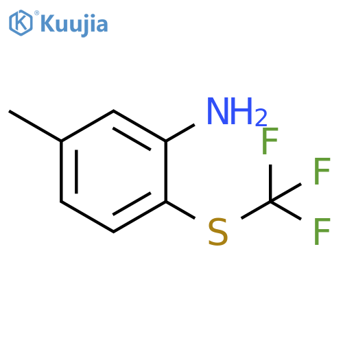 5-methyl-2-[(trifluoromethyl)sulfanyl]aniline structure
