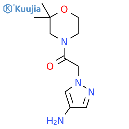 2-(4-Amino-1H-pyrazol-1-yl)-1-(2,2-dimethylmorpholin-4-yl)ethan-1-one structure