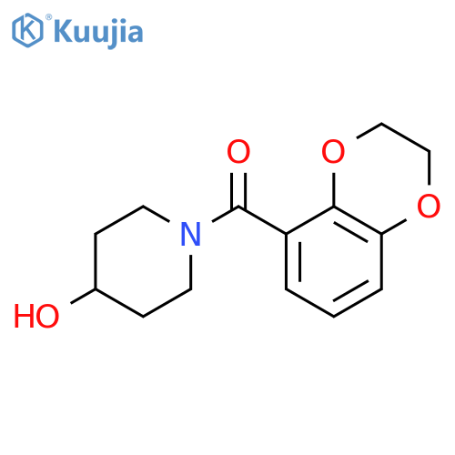 (2,3-Dihydrobenzo[b][1,4]dioxin-5-yl)(4-hydroxypiperidin-1-yl)methanone structure