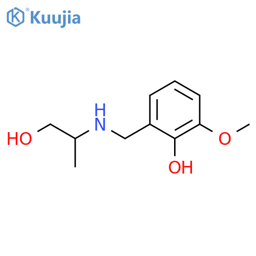 2-{(1-hydroxypropan-2-yl)aminomethyl}-6-methoxyphenol structure