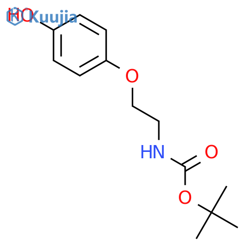 2-(4-Hydroxyphenoxy)-ethyl-carbamic acid tert-butyl ester structure