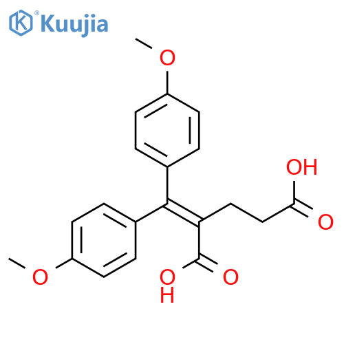 Pentanedioic acid, 2-[bis(4-methoxyphenyl)methylene]- structure