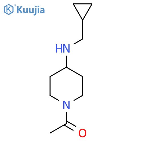 1-{4-[(Cyclopropylmethyl)amino]piperidin-1-yl}ethan-1-one structure