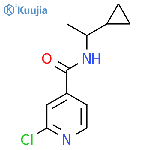 2-chloro-N-(1-cyclopropylethyl)pyridine-4-carboxamide structure