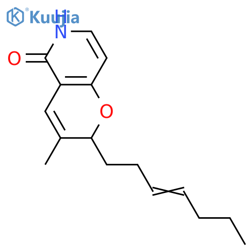 5H-Pyrano[3,2-c]pyridin-5-one, 2-(3-hepten-1-yl)-2,6-dihydro-3-methyl-, (+)- structure