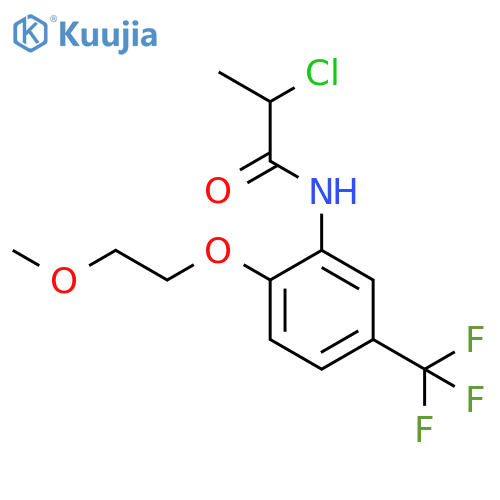 2-chloro-N-2-(2-methoxyethoxy)-5-(trifluoromethyl)phenylpropanamide structure