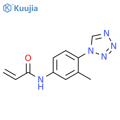 N-3-methyl-4-(1H-1,2,3,4-tetrazol-1-yl)phenylprop-2-enamide structure