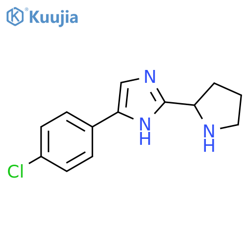 4-(4-chlorophenyl)-2-(pyrrolidin-2-yl)-1H-imidazole structure