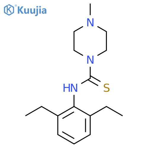 N-(2,6-diethylphenyl)-4-methylpiperazine-1-carbothioamide structure