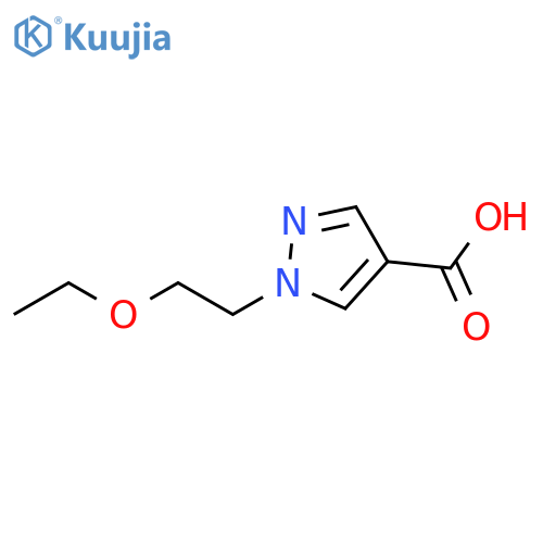 1-(2-ethoxyethyl)-1H-pyrazole-4-carboxylic acid structure