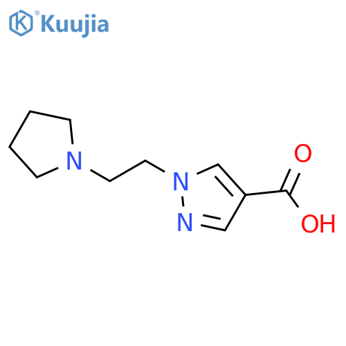 1-2-(Pyrrolidin-1-yl)ethyl-1H-pyrazole-4-carboxylic Acid structure
