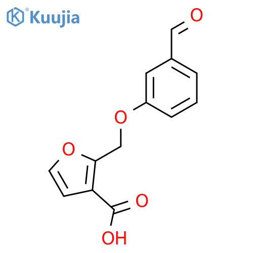 2-(3-Formylphenoxymethyl)furan-3-carboxylic acid structure