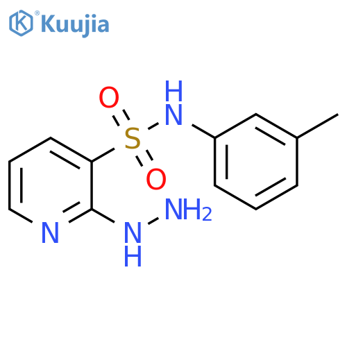 2-hydrazino-N-(3-methylphenyl)pyridine-3-sulfonamide structure