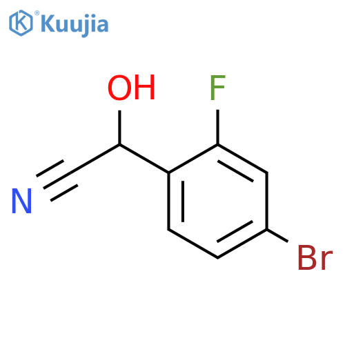 2-(4-bromo-2-fluorophenyl)-2-hydroxyacetonitrile structure