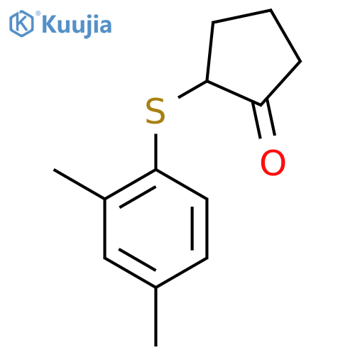 Cyclopentanone, 2-[(2,4-dimethylphenyl)thio]- structure
