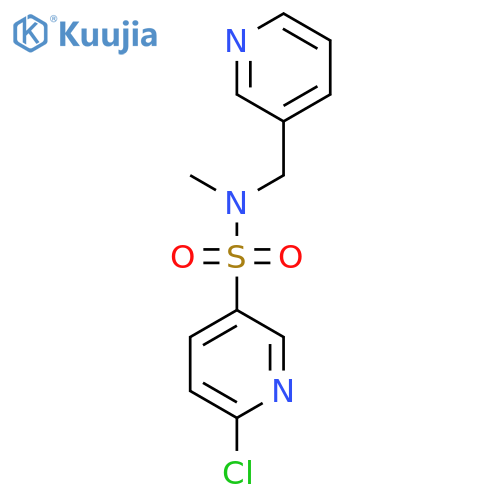 6-chloro-N-methyl-N-(pyridin-3-yl)methylpyridine-3-sulfonamide structure