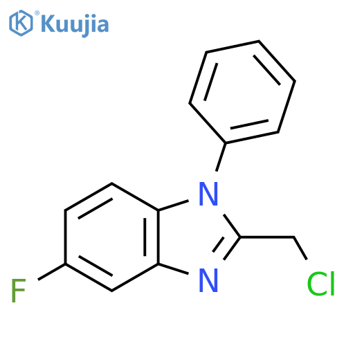 2-(chloromethyl)-5-fluoro-1-phenyl-1H-1,3-benzodiazole structure