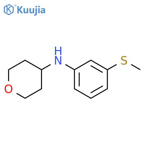 N-[3-(methylsulfanyl)phenyl]oxan-4-amine structure