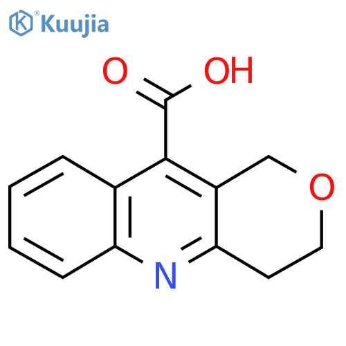 3,4-dihydro-1H-pyrano[4,3-b]quinoline-10-carboxylic acid structure