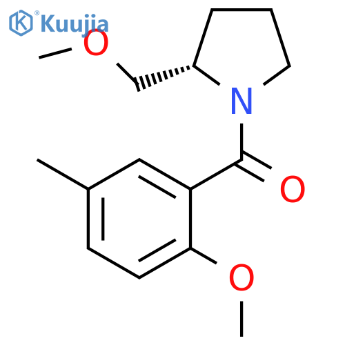 Pyrrolidine, 2-(methoxymethyl)-1-(2-methoxy-5-methylbenzoyl)-, (2S)- structure