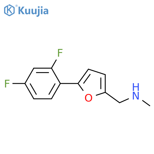 [5-(2,4-Difluoro-phenyl)-furan-2-ylmethyl]-methyl-amine structure