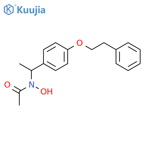 Acetamide, N-hydroxy-N-[1-[4-(2-phenylethoxy)phenyl]ethyl]- structure