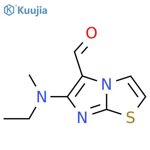 6-[Ethyl(methyl)amino]imidazo[2,1-b][1,3]thiazole-5-carbaldehyde structure