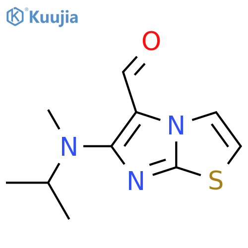 6-[Methyl(propan-2-yl)amino]imidazo[2,1-b][1,3]thiazole-5-carbaldehyde structure