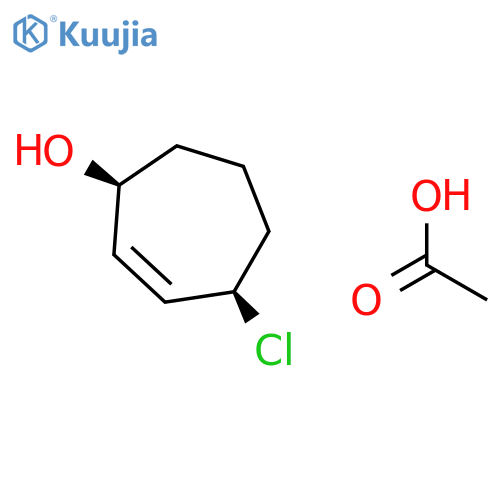 2-Cyclohepten-1-ol, 4-chloro-, acetate, cis-(±)- structure