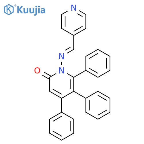 2(1H)-PYRIDINONE, 4,5,6-TRIPHENYL-1-[(4-PYRIDINYLMETHYLENE)AMINO]- structure