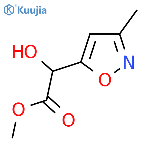 methyl 2-hydroxy-2-(3-methyl-1,2-oxazol-5-yl)acetate structure