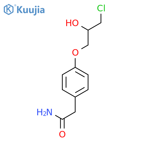 4-(3-Chloro-2-hydroxypropoxy)benzeneacetamide (Atenolol Impurity D) structure