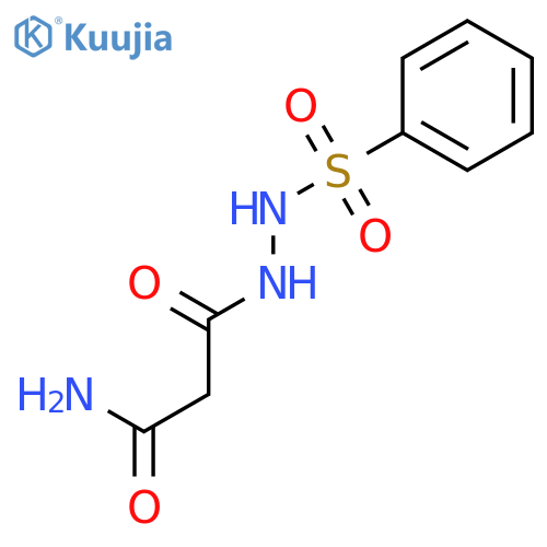 Propanoic acid, 3-amino-3-oxo-, 2-(phenylsulfonyl)hydrazide structure