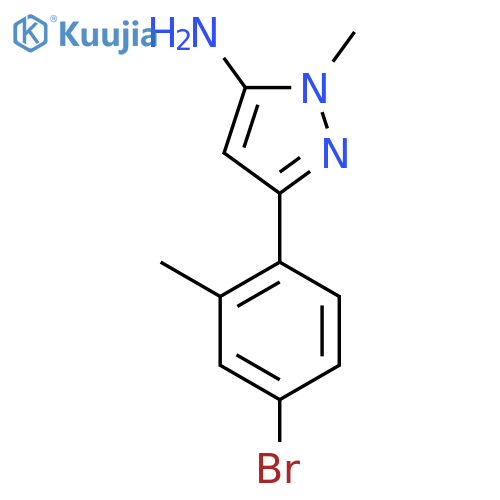 3-(4-bromo-2-methylphenyl)-1-methyl-1H-pyrazol-5-amine structure
